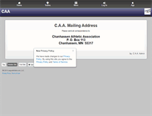 Tablet Screenshot of chanhassenathleticassociation.com